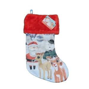 Rudolph the red nosed Reindeer Christmas stocking New with tags! Santa Claus